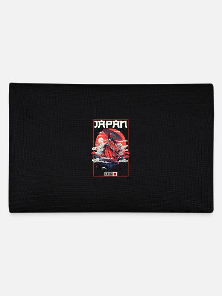 Asia 80s Japanese Retro Samurai Samurai - Pencil Case - black - Back