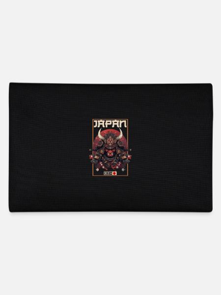 Asia 80s Japanese Retro Samurai Samurai - Pencil Case - black - Back