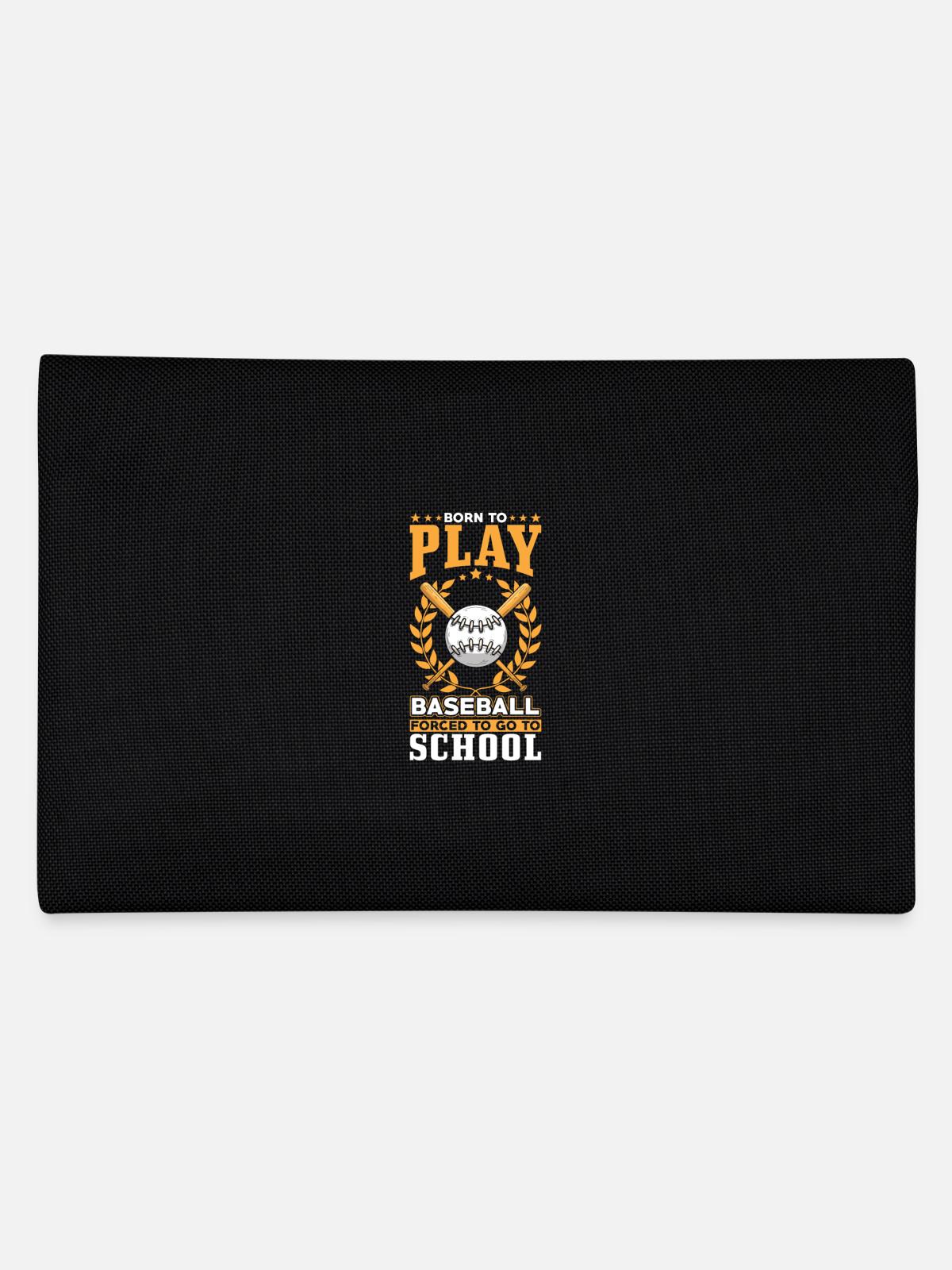Né pour jouer au baseball - Trousse - noir - Dos