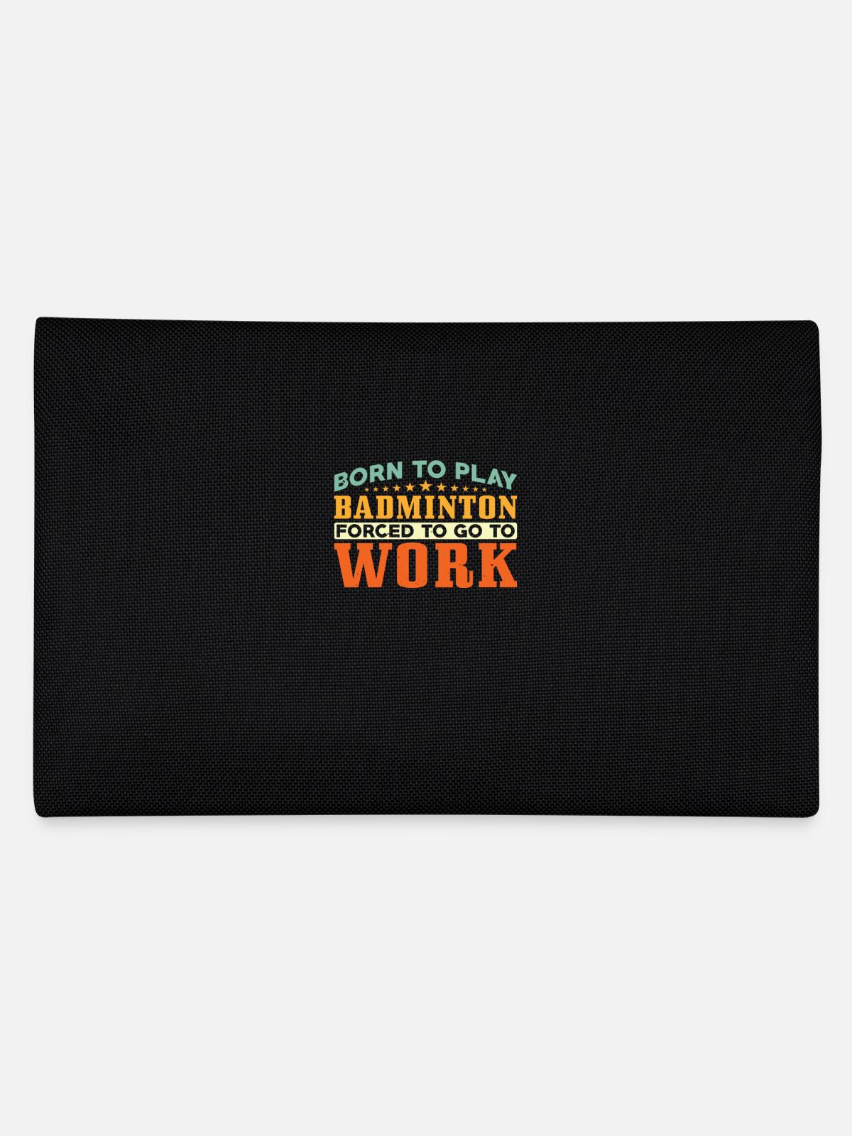 Né pour jouer au badminton - Trousse - noir - Dos