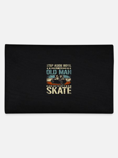 Let this old man show you how to skate - Pencil Case - black - Back