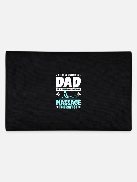 Fathers day dad of a awesome Massage therapist - Federtasche - Schwarz - Hinten