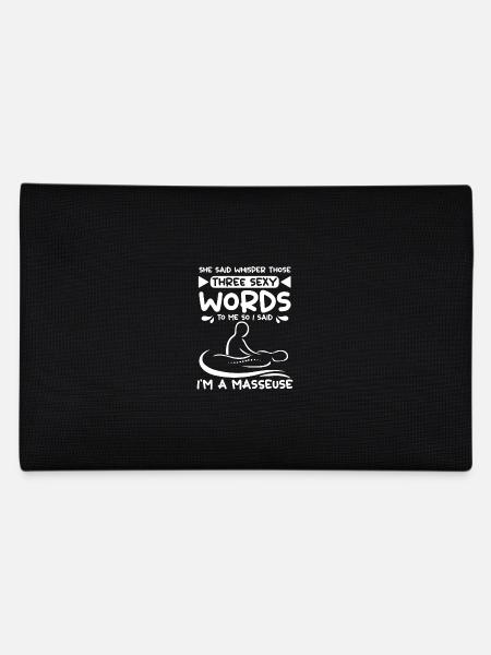 murmure ces trois mots sexy, je suis une masseuse - Trousse - noir - Dos