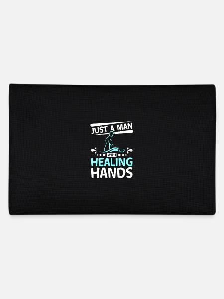 Just a man with healing hands Massage therapist - Federtasche - Schwarz - Hinten