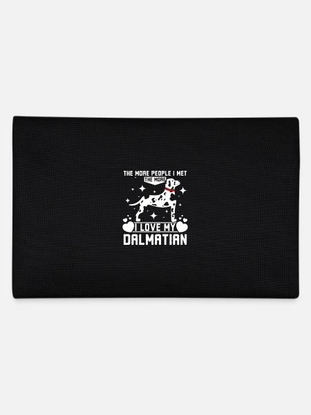 The more people I met the more I love my dalmatian - Pencil Case - black - Back