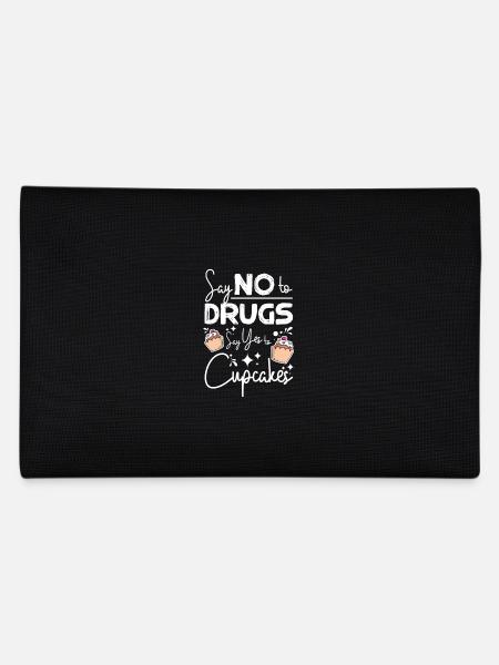 Say No To Drugs Say Yes To cupcakes Red Ribbon - Federtasche - Schwarz - Hinten