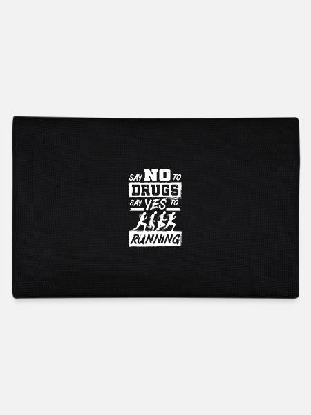 Say No To Drugs Say Yes To Running Red Ribbon - Federtasche - Schwarz - Hinten