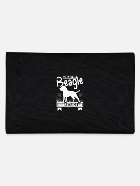 At least my beagle understands me - Pencil Case - black - Back