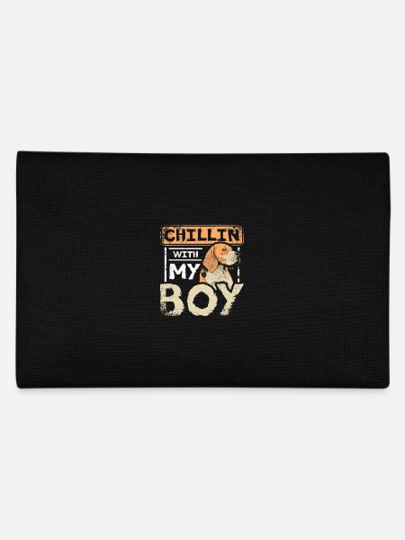 Chillin with my beagle boy - Pencil Case - black - Back