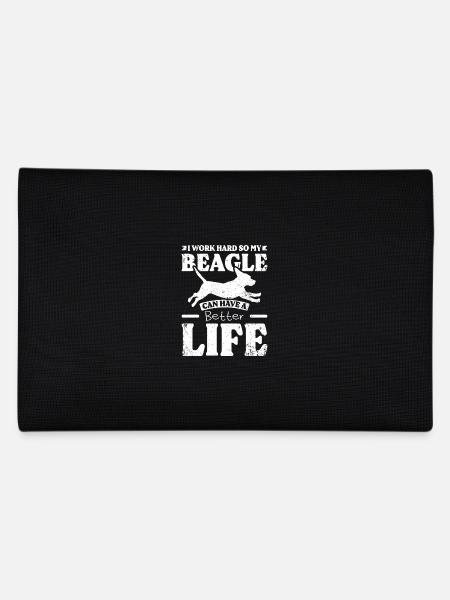 I work hard so my beagle can have a better life - Pencil Case - black - Back