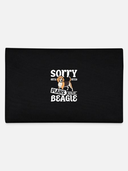 Sorry I cant I have plans with my beagle - Pencil Case - black - Back