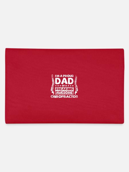 Fathers day proud dad of a Chiropractor - Pencil Case - red - Back