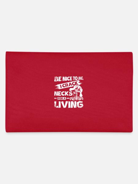 I crack necks for a living Chiropractor - Pencil Case - red - Back