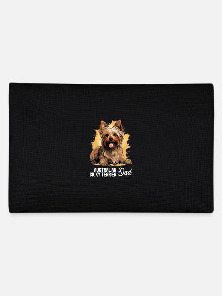 Australian Silky Terrier - Pencil Case - black - Back