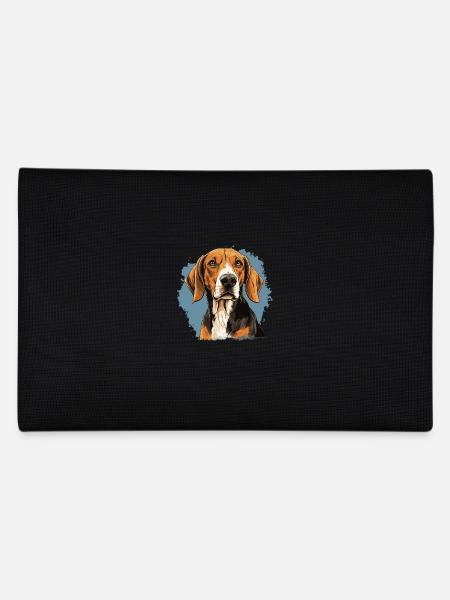 Hund American Foxhound - Federtasche - Schwarz - Hinten