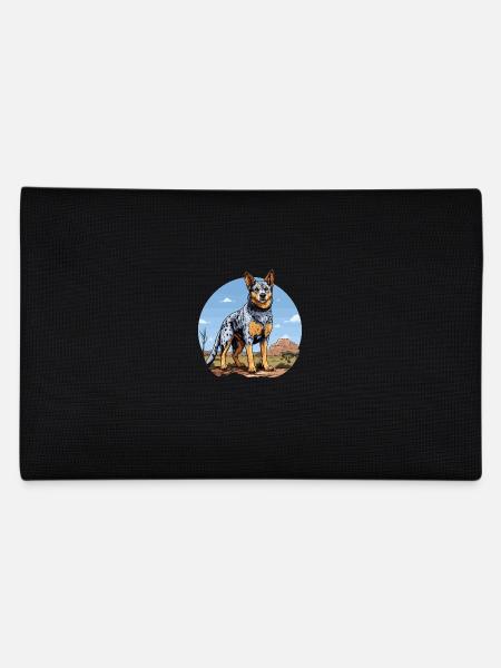 Hund Australian Cattle Dog - Pencil Case - black - Back