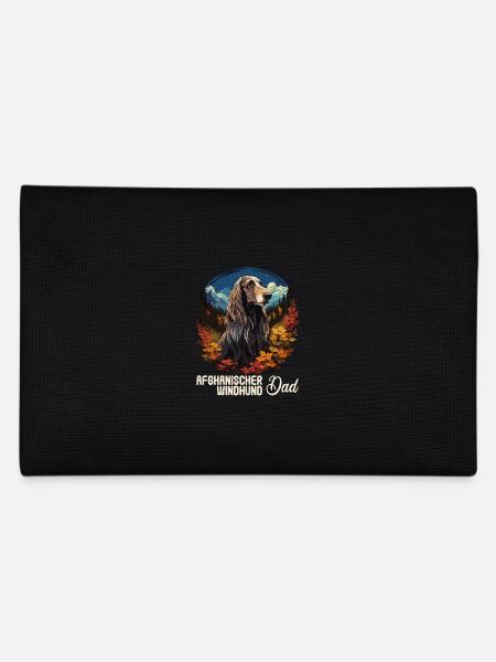 Dog Afghan Hound - Pencil Case - black - Back