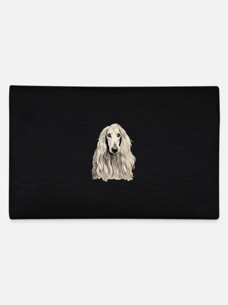 Dog Afghan Hound - Pencil Case - black - Back