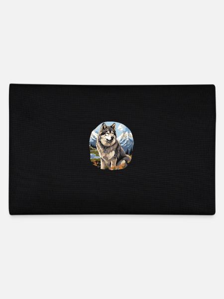 Hund Alaskan Malamute - Federtasche - Schwarz - Hinten