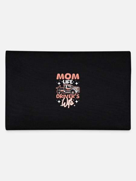 Fête des mères Chauffeurs de vie maman femme Conducteur de dépanneuse - Trousse - noir - Dos