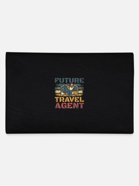 Vintage future travel agent - Federtasche - Schwarz - Hinten