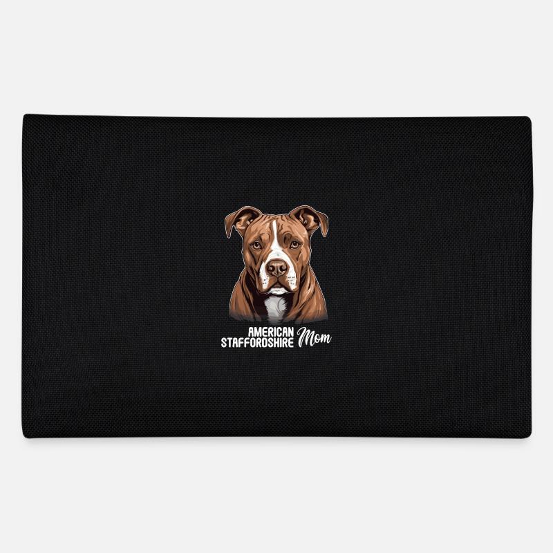 Hund American Staffordshire - Federtasche - Schwarz