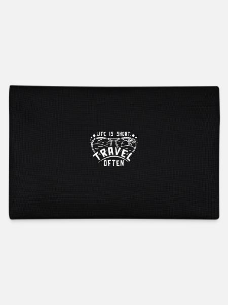 Life is short travel often - Federtasche - Schwarz - Hinten