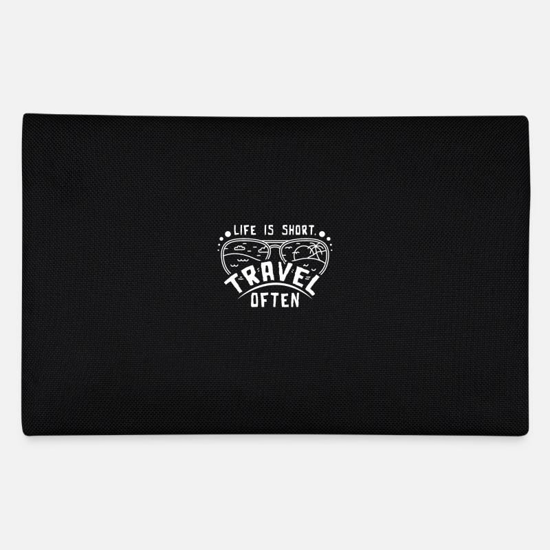 Life is short travel often Federtasche
