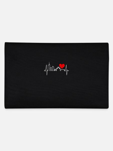 Milan Skyline Italy Heartbeat Fan Love Milano - Pencil Case - black - Back