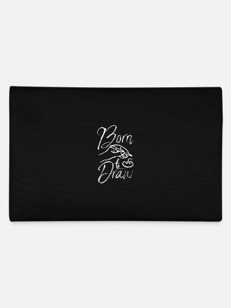 Born to draw - Federtasche - Schwarz - Hinten