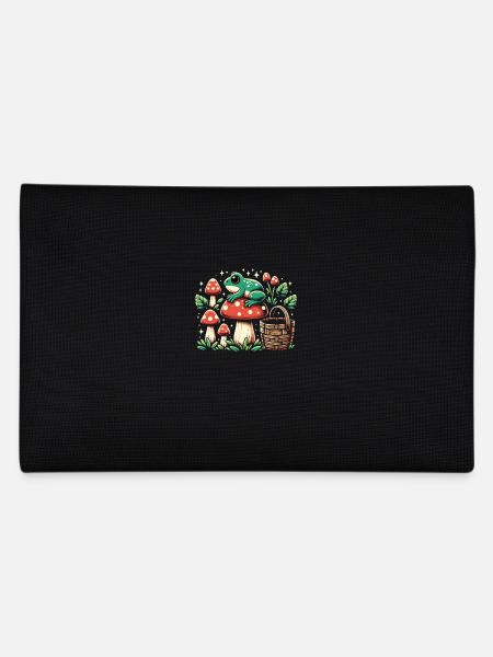 Cottagecore Grenouille Champignon Esthétique - Trousse - noir - Dos