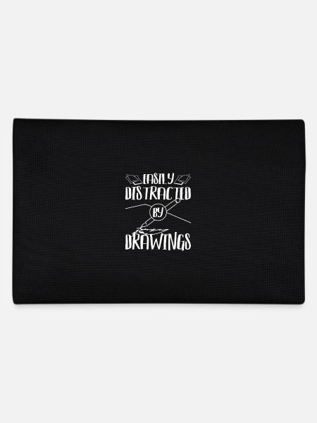 Easily distracted by drawing - Pencil Case - black - Back