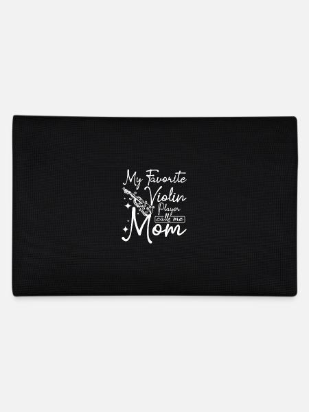 Mothers day My favorite violin player calls me mom - Pencil Case - black - Back