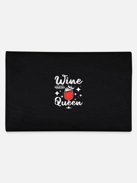 Girl women wine making queen - Pencil Case - black - Back