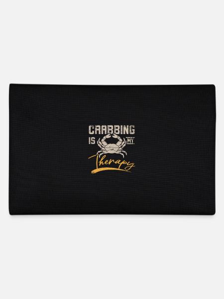 Pêche au crabe La pêche au crabe est ma thérapie - Trousse - noir - Dos