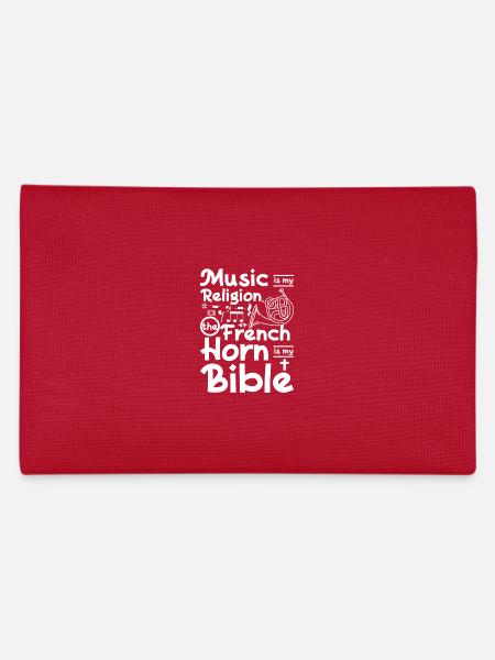 La musique est ma religion, le cor est ma bible - Trousse - rouge - Dos