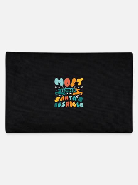 Most likely to pet santa's reindeer - Pencil Case - black - Back