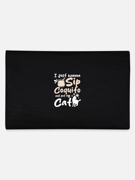 Je veux juste siroter du coquito et caresser mon chat - Trousse - noir - Dos
