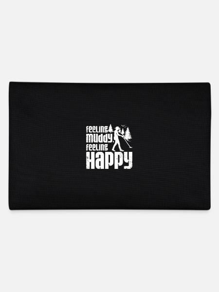 Feeling muddy feeling happy dirty fishing - Federtasche - Schwarz - Hinten