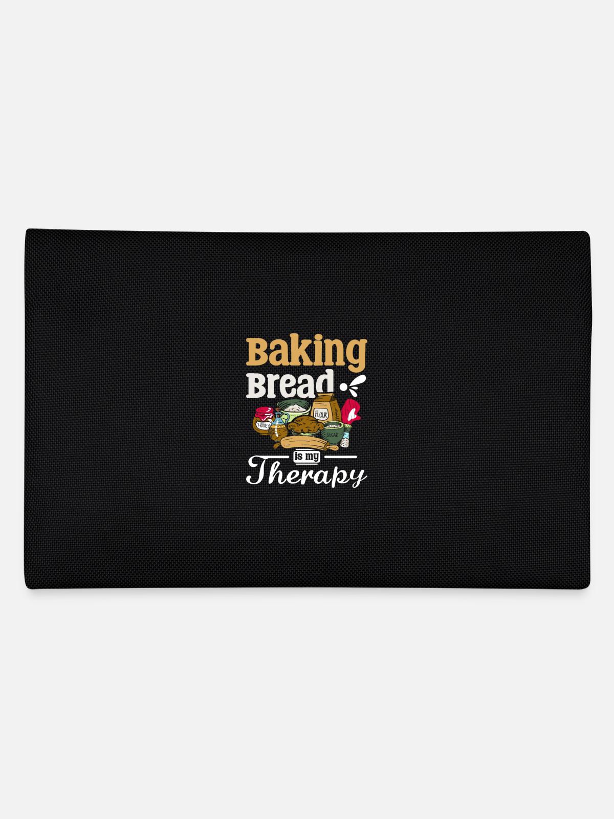 Baking bread is my therapy - Federtasche - Schwarz - Hinten