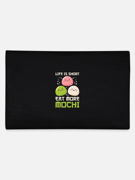 Kawaii Mochi Lover Shirt - Das Leben ist kurz Essen Sie mehr - Federtasche - Schwarz - Hinten
