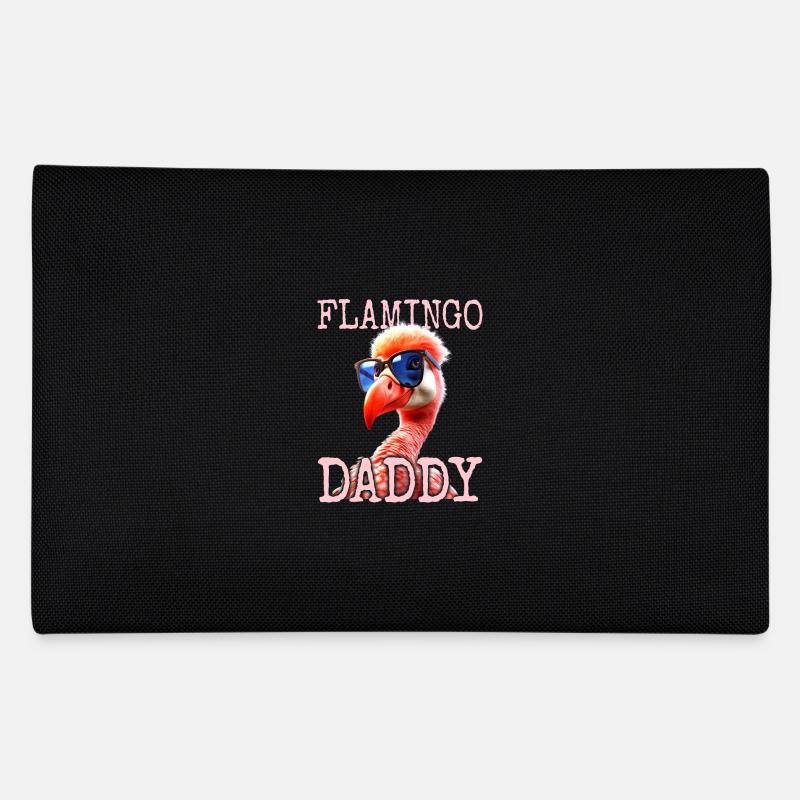 Flamingo Daddy Pink Papa Vatertag Flamingos Vater - Federtasche - Schwarz