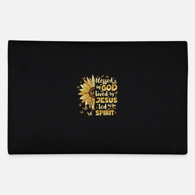 Jesus Christus Gott Sonnenblume Durch Gott Liebe - Federtasche - Schwarz