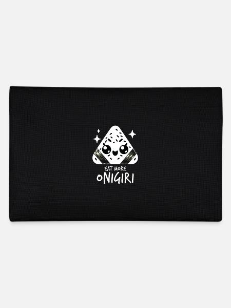 Niedliche Kawaii Onigiri Japanische Reisbällchen Grafik - Federtasche - Schwarz - Hinten