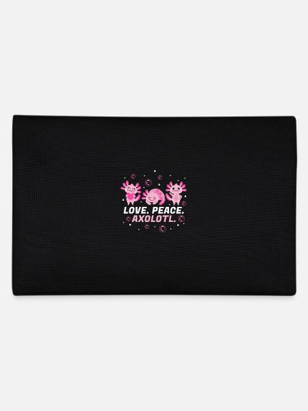 Axolotl Geschenk Liebe Frieden Axolotl - Federtasche - Schwarz - Hinten