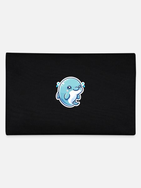Dolphin Kawaii - Pencil Case - black - Back