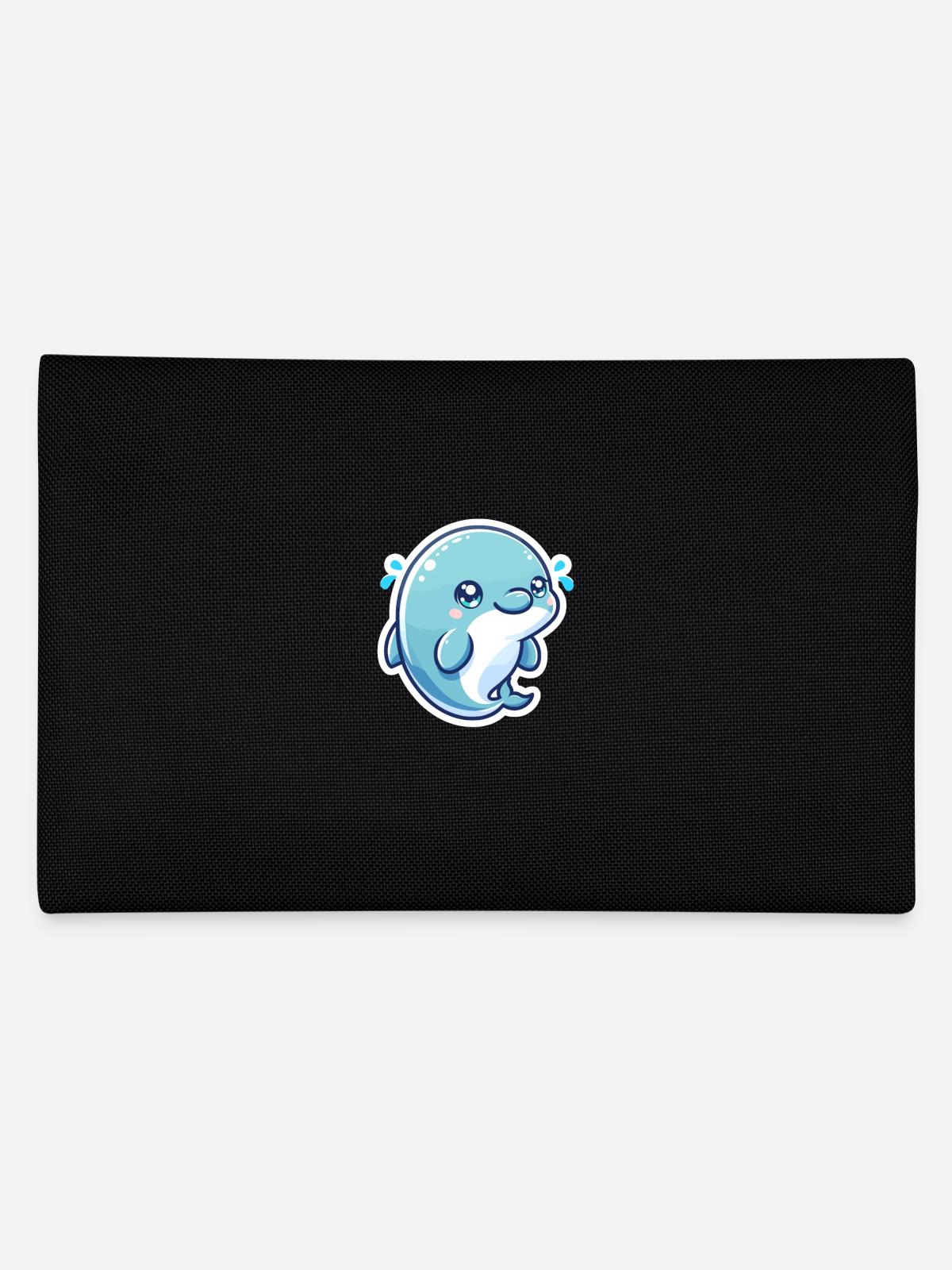 Dolphin Kawaii - Pencil Case - black - Back