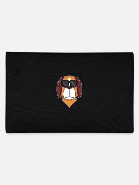 Bernhardiner Hund mit Brille - cooler Hund - Federtasche - Schwarz - Hinten