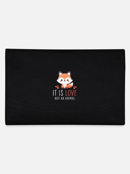 Kawaii Fox Design for Wildlife Enthusiasts and Fox - Pencil Case - black - Back
