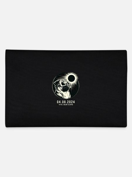 Total Solar Eclipse April USA Pug 04.08.2024 - Pencil Case - black - Back
